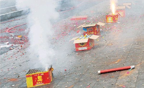 一掛鞭炮帶走多少清新空氣？